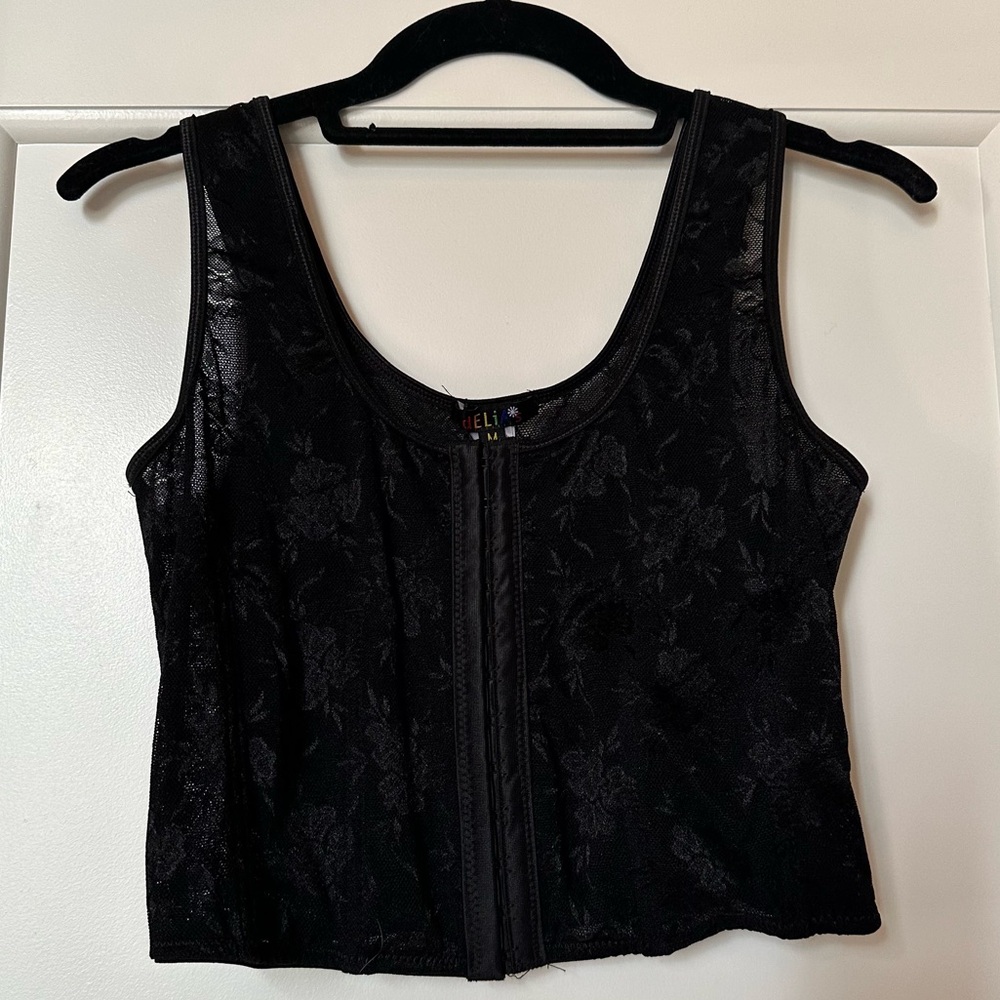 Dolls Kill Delia’s Sheer Lace Corset Top